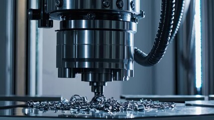 Metal drill penetrates material in advanced workshop embodying precision industrial process technology innovation reliable craftsmanship