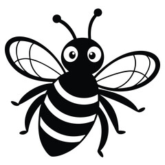 bee on white background