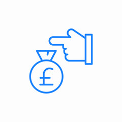 money request pound icon sign vector
