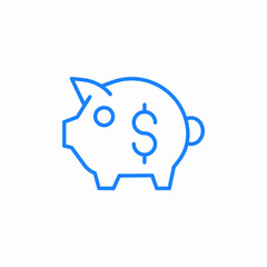 piggy bank usd icon sign vector