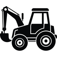 tractor isolated on white