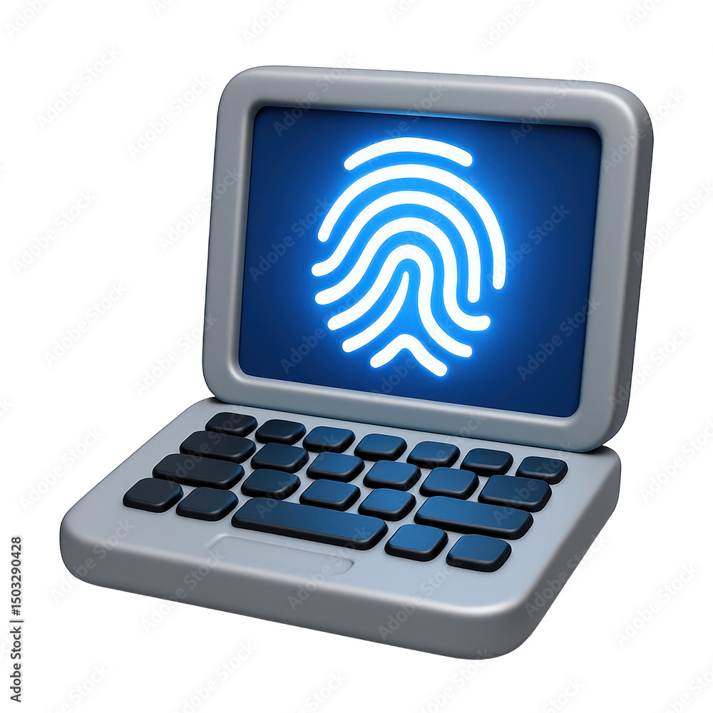 Poster secure laptop fingerprint authentication system