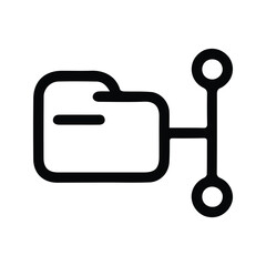 File Sharing Icon. Illustration of a File with a Share sign. Data Server Sharing.