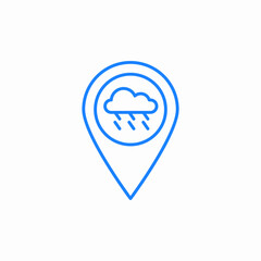 rain location icon sign vector