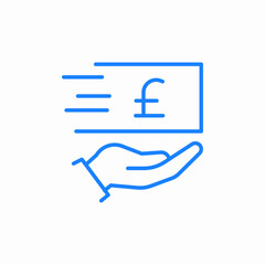 safe money transfer pound icon sign vector