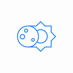 solar eclipse icon sign vector