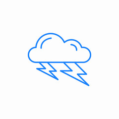 thunderbolt cloud icon sign vector
