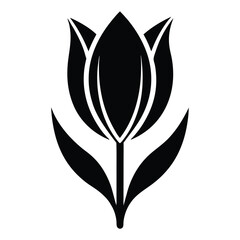 black and white flower vector