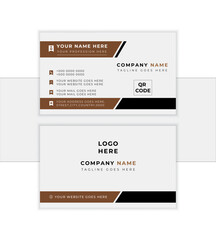 Modern business card template with black,maroon & white colors. Flat design vector abstract creative - Vector 
