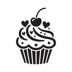 vector illustration of cupcake