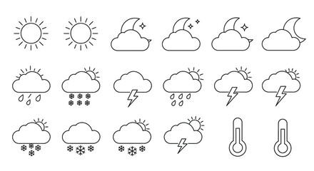 set of weather vector illustration