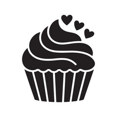 vector illustration of chocolate cupcake