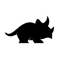 Triceratops Logo Silhouette Vector