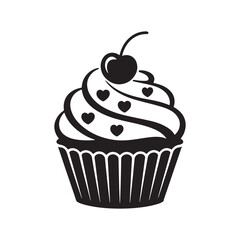 vector illustration of a cupcake