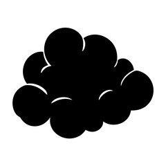 A simple cloud silhouette isolated on white background for graphic design