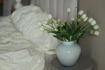 white flowers in vase