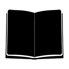 Silhouette of an open book suggesting knowledge, learning, and imagination