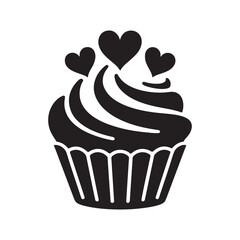 vector illustration of a cupcake