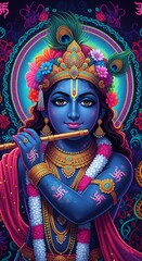 krishna wallpaper hd 4k for mobile | krishna janmashtami wallpaper vertical neon | radha krishna photo 9:16 | krishna bhagwan mobile wallpaper hd