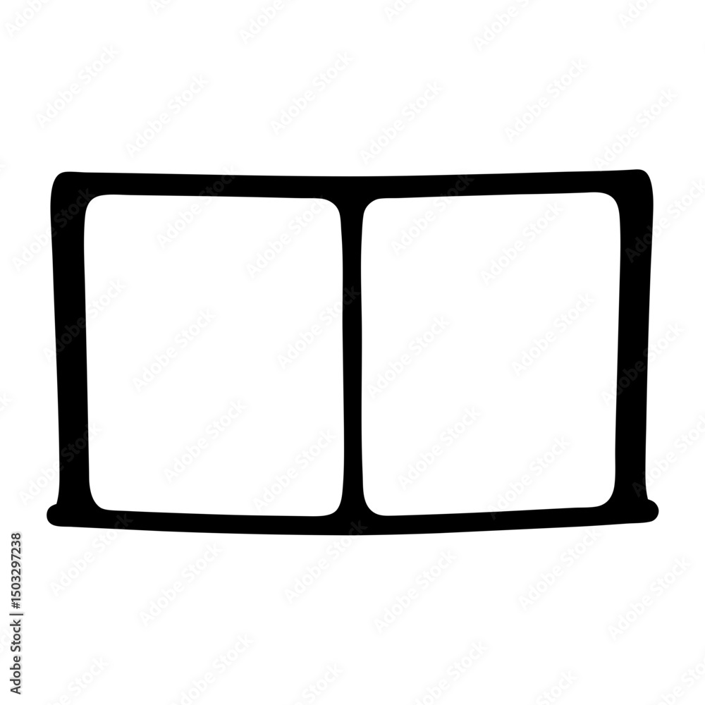 Poster abstract design with dual squares creating a modern and minimalist appearance
