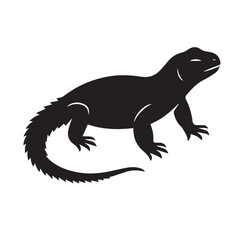 Printable vector illustration of sanda lizards, Lizard vector, Silhouette Vector Illustration of a Sanda Lizard, Creepy Crawly Lizard, Sanda Vector Set, Minimalist Black Sanda Lizard Silhouette.