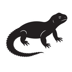 Printable vector illustration of sanda lizards, Lizard vector, Silhouette Vector Illustration of a Sanda Lizard, Creepy Crawly Lizard, Sanda Vector Set, Minimalist Black Sanda Lizard Silhouette.