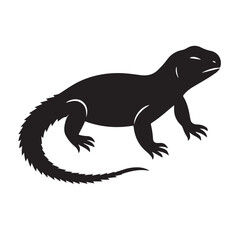 Printable vector illustration of sanda lizards, Lizard vector, Silhouette Vector Illustration of a Sanda Lizard, Creepy Crawly Lizard, Sanda Vector Set, Minimalist Black Sanda Lizard Silhouette.