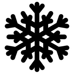 A Bold Black Snowflake Design for Winter Holiday Decoration Project