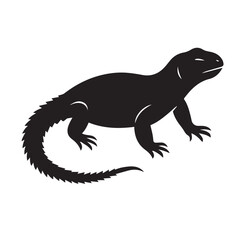 Printable vector illustration of sanda lizards, Lizard vector, Silhouette Vector Illustration of a Sanda Lizard, Creepy Crawly Lizard, Sanda Vector Set, Minimalist Black Sanda Lizard Silhouette.