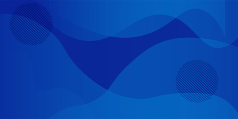 Fototapeta premium Blue abstract gradient background. Fluid shapes composition. Vector illustration