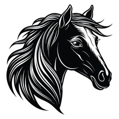 horse head silhouette vector illustration