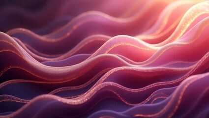 Obraz premium Minimalist Purple Waves Elegant Abstract Texture