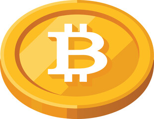 Obraz premium Golden Bitcoin coin