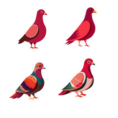 Fototapeta premium set of birds