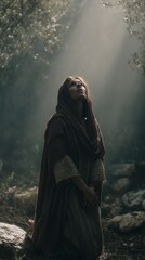 A sad Mary speaks to Jesus.