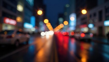 Abstract late-night city lights, blurred motion, night, trend