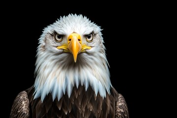 Obraz premium Captivating Bald Eagle Portrait: Majestic Screaming Eagle Eye 4K Close-up Wallpaper.