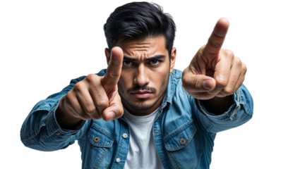 Man Pointing Accusatorily