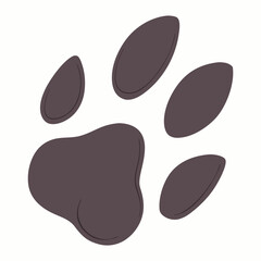 Dog paw vector on white background, dog paw icon logo, dog paw logo on white background. Adobe Illustrator Artwork