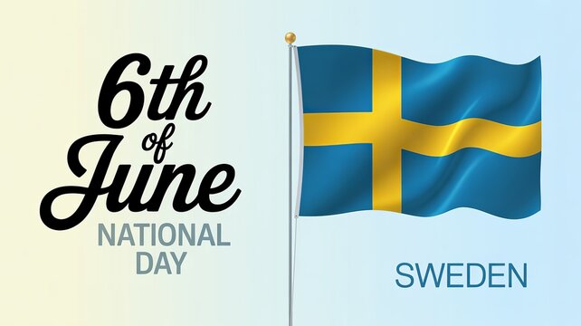 Sweden's official National Day marked with patriotic flag display.