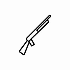 Obraz premium Tactical rifle weapon icon vector sign