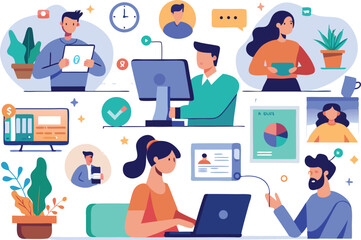 business people in office