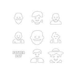 Premium Vector Icons for Father’s Day – Perfect for Creatives.