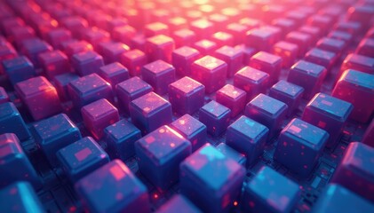 Obraz premium Subtle geometric grid, endlessly repeating structure, grid, abstract, background