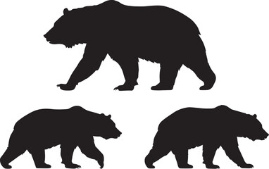 Bears silhouette vector illustration