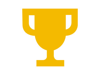 gold cup isolated on white