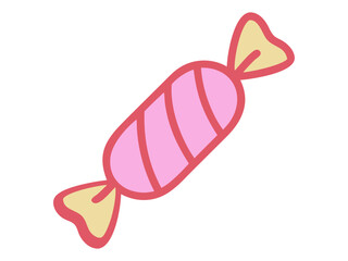 vector illustration of a pink candy