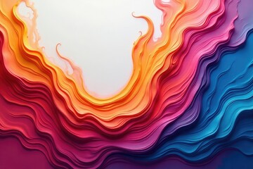 Obraz premium Abstract swirls of vibrant paint, creating dynamic flow , energy, speed