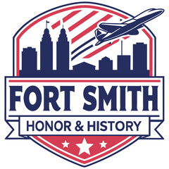 Naklejka premium Fort Smith Arkansas Honor & History