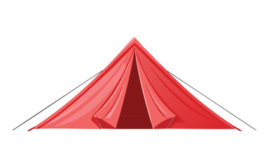 classic red A frame tent for solo adventures